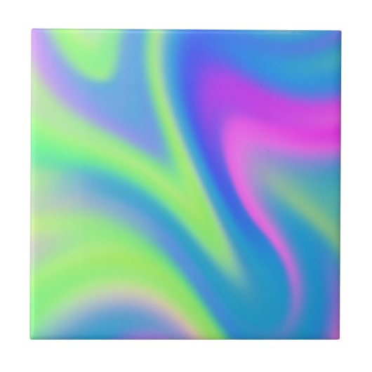 Keramik der Holographischen Gefärbte Krawatte Fliese (Vorderseite)