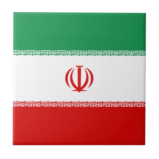 Keramik der iranischen Flagge Fliese (Vorderseite)