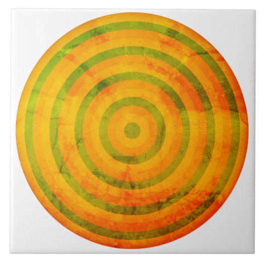 Keramik der konzentrischen Kreise Fliese (Vorderseite)