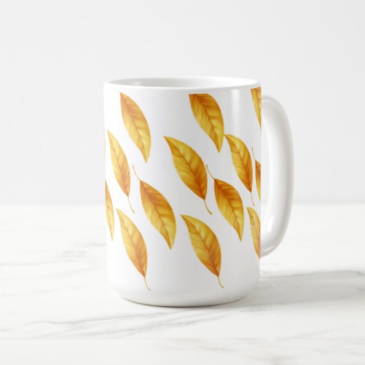 Keramik der Leafy Serenity" Kaffeetasse (VorderseiteRechts)