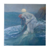KERAMIK : DER MERMAID : E. PYLE : 1910 FLIESE (Vorderseite)
