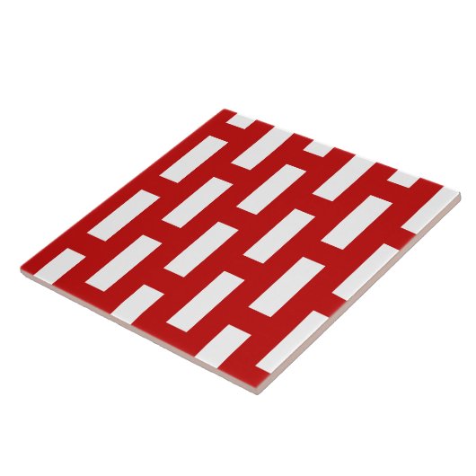 Keramik der roten, weißen Gittermuster Fliese (Seite)