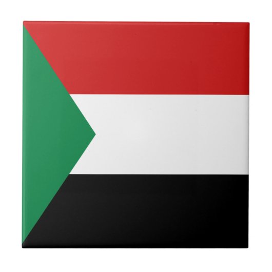 Keramik der sudanesischen Flagge Fliese (Vorderseite)