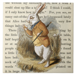 Keramik der Vintagen Alice im Wunderland Fliese