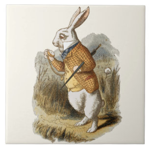 Keramik der Vintagen Alice im Wunderland Fliese