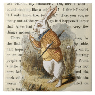 Keramik der Vintagen Alice im Wunderland Fliese