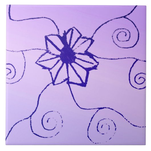 Keramik der Wirblen Blume Fliese (Vorderseite)