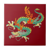 Keramik des chinesischen Drachen Fliese (Vorderseite)