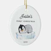 Keramik des ersten Weihnachtspenguins Ornament (Rechts)