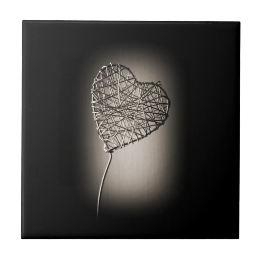 Keramik des gebrochenen Herzens Fliese (Vorderseite)