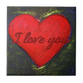 Keramik des gestrichenen Herzens Fliese (Vorderseite)