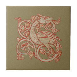 Keramik des mittelalterlichen Manuskripts Fliese