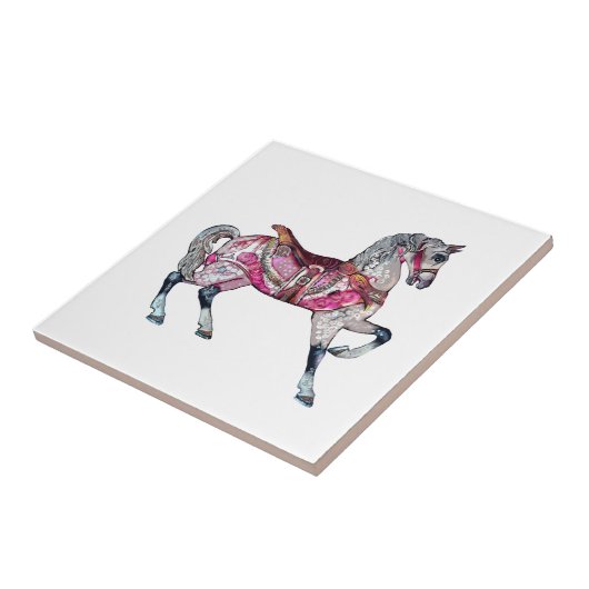 Keramik des Pferdes Fliese (Seite)