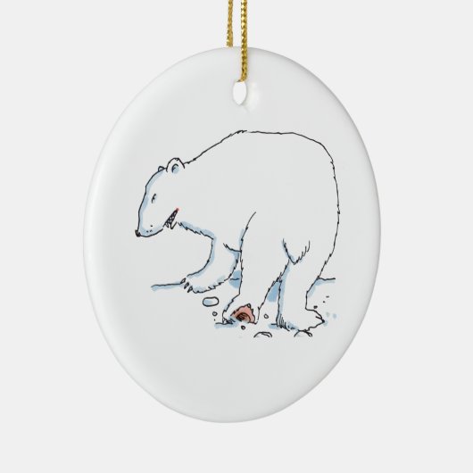 Keramik des Polarbären Keramik Ornament (Rechts)