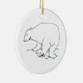 Keramik des Polarbären Ornament (Rechts)