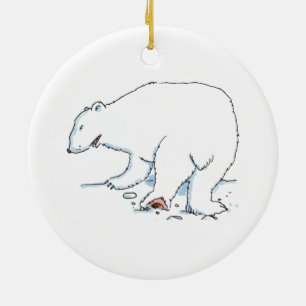 Keramik des Polarbären Ornament