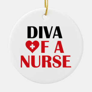 Keramik "Diva of a Nurse" Ornament