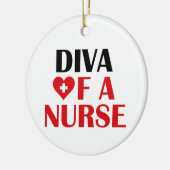 Keramik "Diva of a Nurse" Ornament (Links)