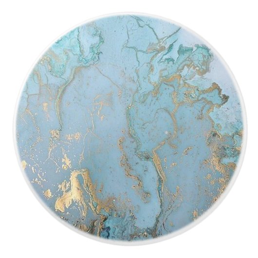 Keramik Door Knob "The World with Blue Skies" Keramikknauf (Vorderseite)