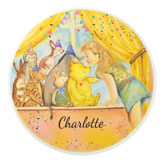 Keramik Door Knob - Winnie the Pooh Keramikknauf (Vorderseite)