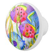 Keramik Door/Zeichn Knobs - Sea Life Whimsical Fis Keramikknauf (Rechts)
