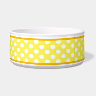 Keramik Dot Pattern Dog Bowl Napf
