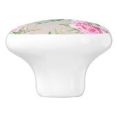 Keramik-Drehknopf für Blumenmuster Keramikknauf (Seitenansicht)