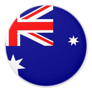 Keramik Drehknopf mit australischer Flagge Keramikknauf