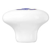 Keramik Drehknopf mit Fahne von Massachusetts Keramikknauf (Seitenansicht)