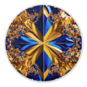 Keramik-Drehknöpfe mit Schweden Farben Keramikknauf (Vorderseite)