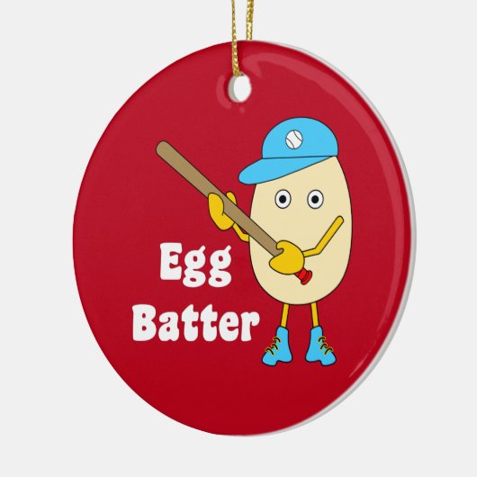 Keramik Ei Batter Egghead Ornament (Links)
