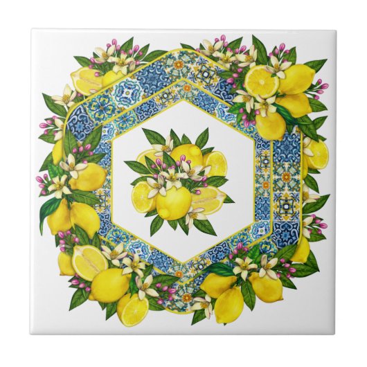 Keramik Farbe 7 für das Mittelmeer Fliese (Vorderseite)