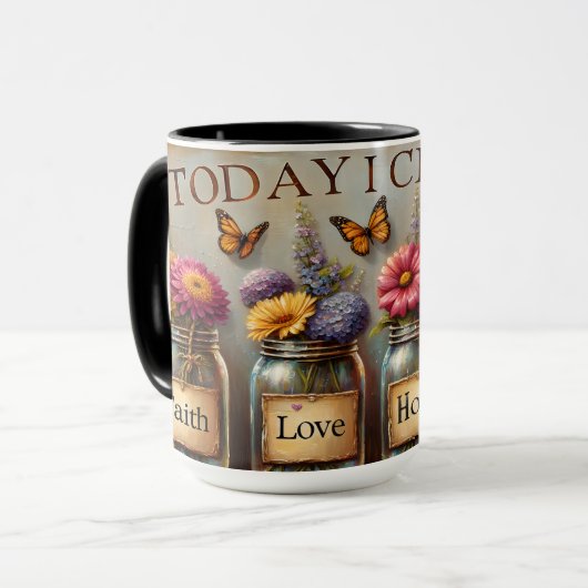 Keramik Farbe Tasse, Heute habe ich... Tasse (Vorderseite Links)