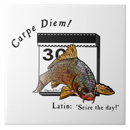 Keramik-Fliese Carpe Diem Fliese (Vorderseite)