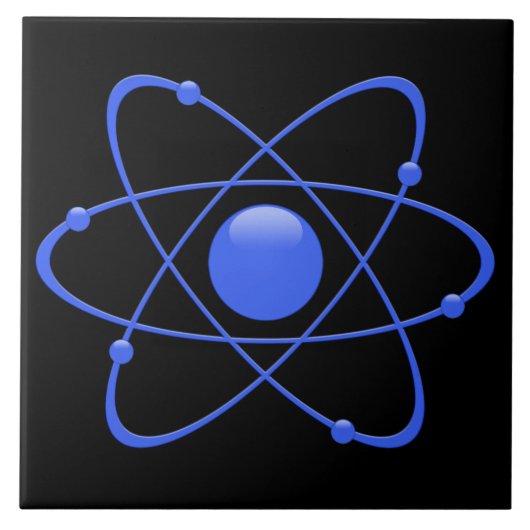 Keramik-Fliese DAS ATOMfünfziger jahre Retro Fliese (Vorderseite)