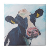 Keramik-Fliese - irische friesische Kuh 0254 Fliese (Vorderseite)