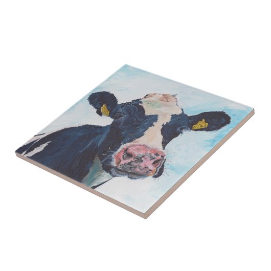 Keramik-Fliese - irische friesische Kuh 0254 Fliese (Seite)