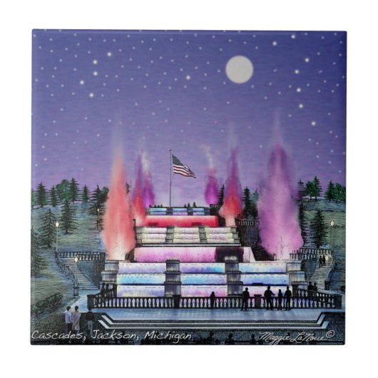 Keramik-Fliese - Kaskaden Jackson Michigan Fliese (Vorderseite)