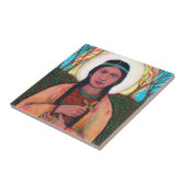 Keramik-Fliese St. Kateri Tekakwitha (4,25" x Fliese (Seite)