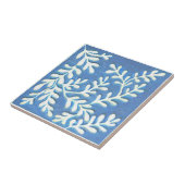 Keramik Fliesen, Blau-Weiß-Blätter Fliese (Seite)