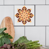 Keramik-Fliesen mit medallienbraun, goldgelb und o Fliese