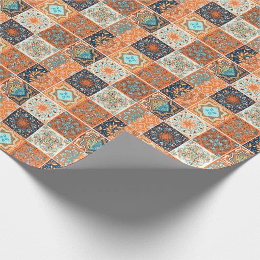 Keramik Fliesen Schmuck: abstrakte Muster. Geschenkpapier (Ecke)