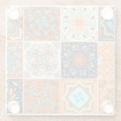 Keramik Fliesen Schmuck: abstrakte Muster. Glasuntersetzer (Rückseite)