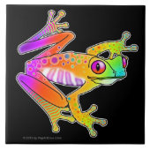 KERAMIK-FLIESEN, TRIVETS - FROSCH-POP-KUNST FLIESE (Vorderseite)
