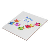 Keramik Flying Birds - Benutzerdefinierter Text Fliese (Seite)