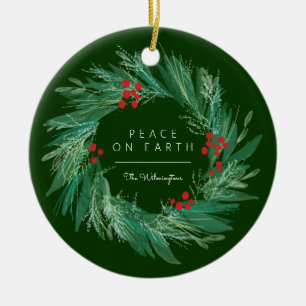 Keramik Friedliche Kranz Ornament