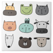 Keramik - Fun Animal Heads Fliese (Vorderseite)