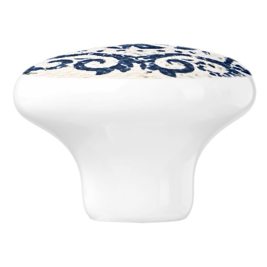 Keramik für blaues und weißes Design Keramikknauf (Seitenansicht)