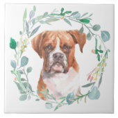 Keramik für Boxer Dog Watercolor Fliese (Vorderseite)