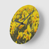 Keramik für Daffodien Runde Wanduhr (Winkel)